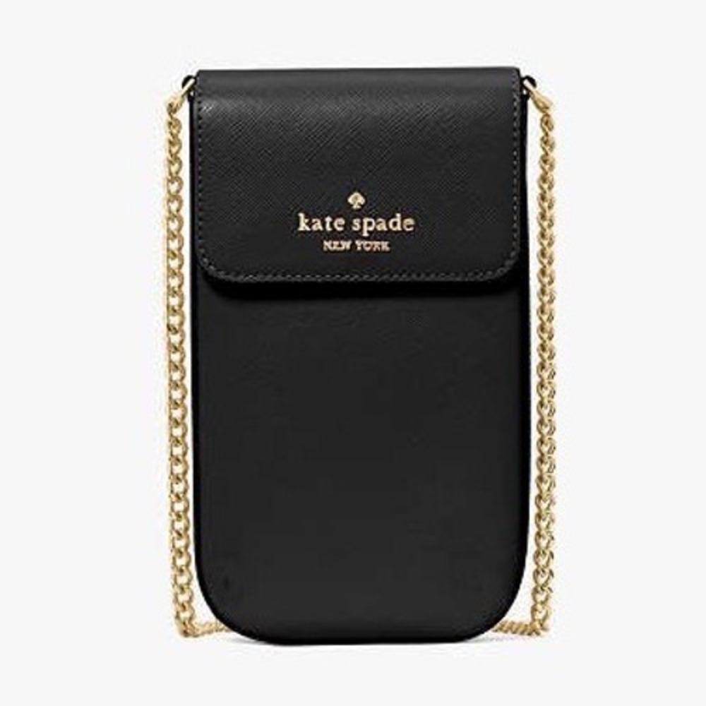 NWOT Kate Spade Madison Black Saffiano Leather Phone Crossbody Bag KK152